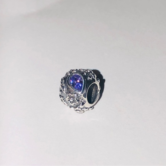 925 Solid Sterling Silver Amethyst Charm - Picture 1 of 9